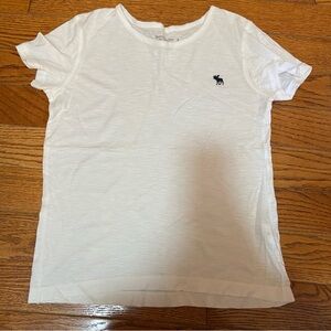 abercrombie soft a&f tee white size S